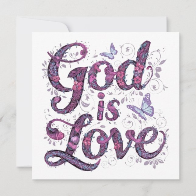 GOTT IST LIEBE FEIERTAGSKARTE (Vorderseite)