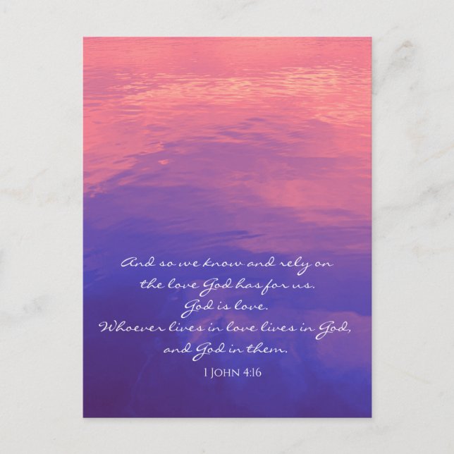 Gott ist Liebe | Foto Christlicher benutzerdefinie Postkarte (Vorderseite)