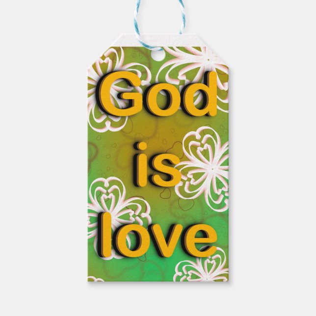 Gott ist Liebe Geschenkanhänger (Vorderseite)
