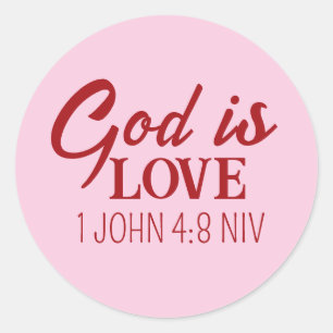 Gott ist Liebe Heilige Bibel Verse Christlicher Gl Runder Aufkleber