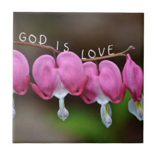 Gott ist Liebe Herz Fliese