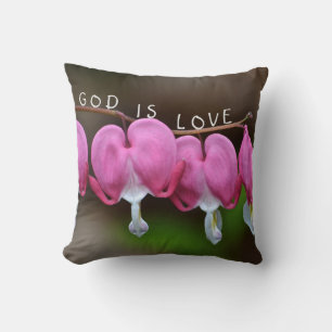 Gott ist Liebe Herz Kissen