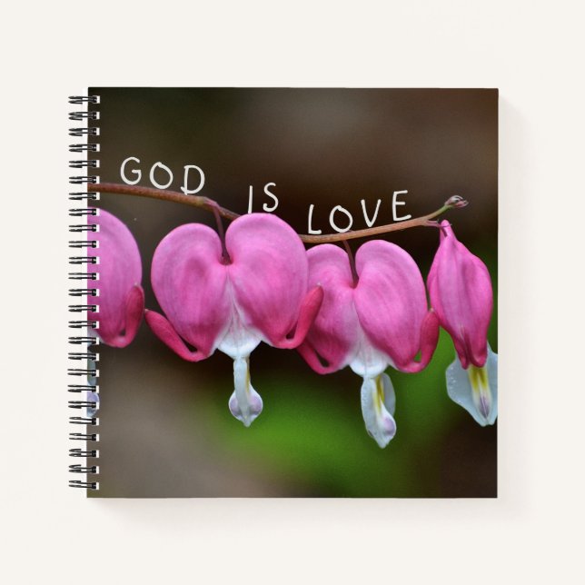 Gott ist Liebe Herz Notizbuch (Vorderseite)