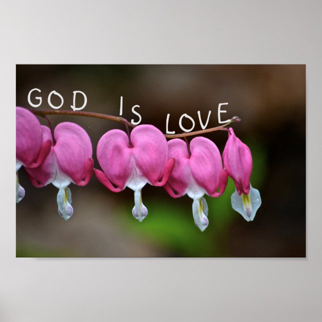Gott ist Liebe Herz Poster (Vorne)