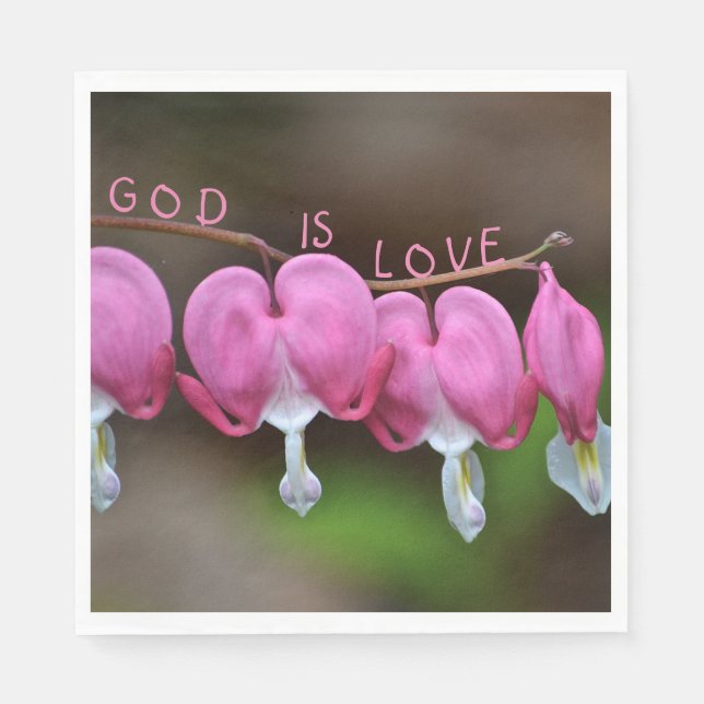 Gott ist Liebe Herz Serviette (Vorderseite)