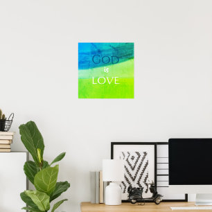 Gott ist Liebe Inspirierend Poster
