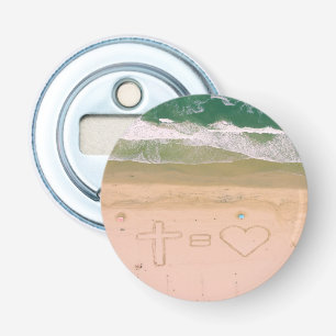 Gott ist Liebe, Jesus ist Liebe, Strand Ozean Kreu Flaschenöffner