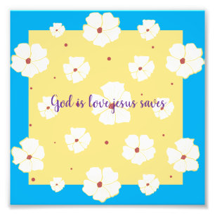Gott ist Liebe Jesus rettet  Fotodruck