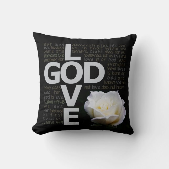Gott ist Liebe Kissen (Vorderseite)