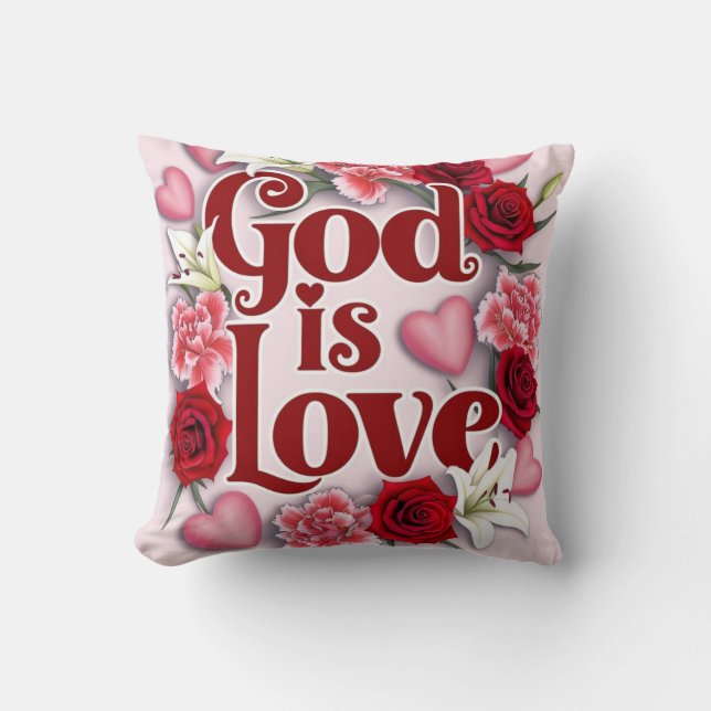 Gott ist Liebe Kissen (Vorderseite)