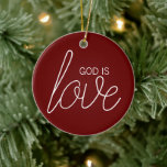 Gott ist Liebe Moderne Christlich Keramik Ornament<br><div class="desc">Es ist einfach: Gott ist Liebe. Dieses moderne Christliche Design hilft Ihnen,  die guten Nachrichten zu verbreiten und uns alle mehr zu lieben,  als wir uns je vorstellen können.</div>