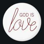 Gott ist Liebe Moderne Christlich Magnet<br><div class="desc">Es ist einfach: Gott ist Liebe. Dieses moderne Christliche Design hilft Ihnen,  die guten Nachrichten zu verbreiten und uns alle mehr zu lieben,  als wir uns je vorstellen können.</div>