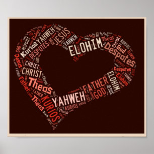 Gott ist Liebe-Plakat Poster