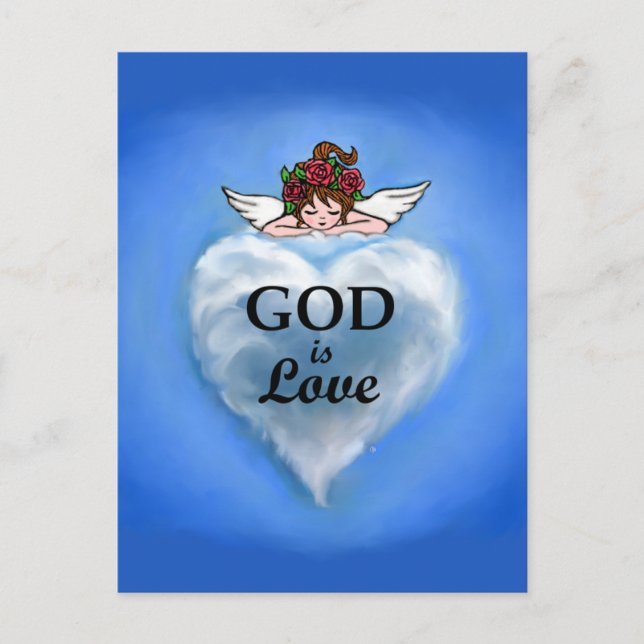 Gott ist Liebe Postkarte (Vorderseite)