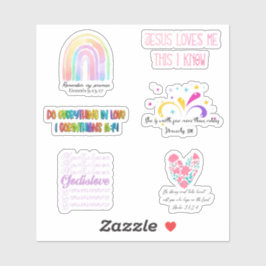 Gott ist Liebe Regenbogen christliche Aufkleberpac Aufkleber