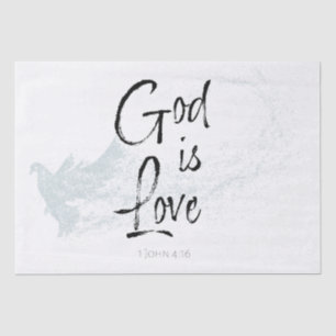 Gott ist Liebe Seidenpapier