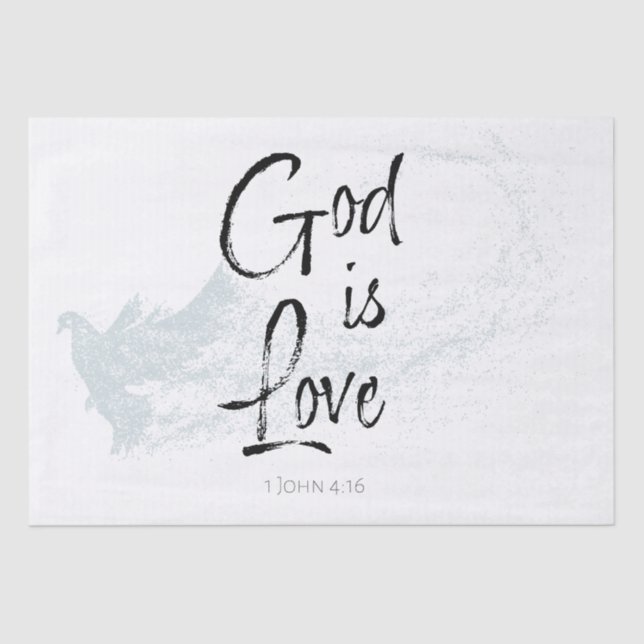 Gott ist Liebe Seidenpapier (Vorderseite)
