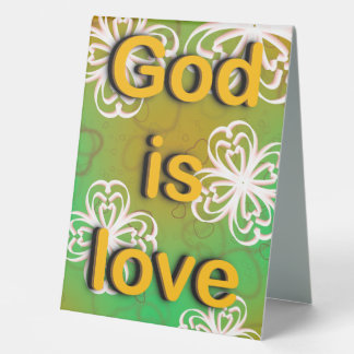 Gott ist Liebe Tischaufsteller