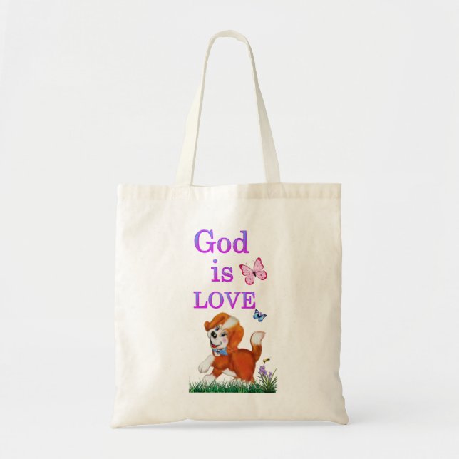 Gott ist Liebe Tragetasche (Vorne)