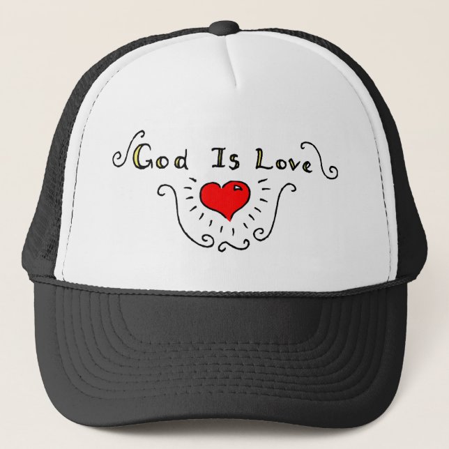 Gott ist Liebe Truckerkappe (Vorderseite)