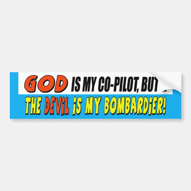 Gott ist mein Kopilot-Autoaufkleber Autoaufkleber (Vorne)