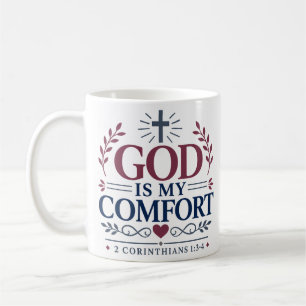 Gott ist mein Trost Spirituelles Schriftzitat Kaffeetasse