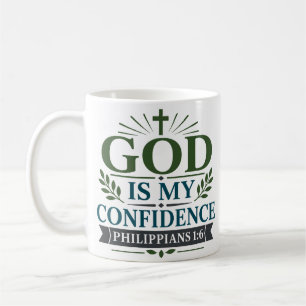 Gott ist mein Vertrauen Bibelzitat zur Ermutigung Kaffeetasse