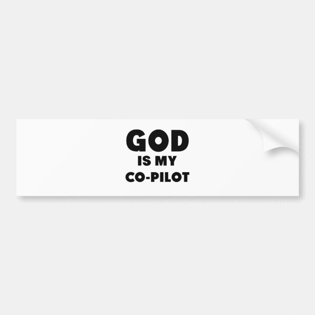 Gott ist meine Co pilot.png Autoaufkleber (Vorne)