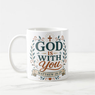 Gott ist mit dir - Inspirierendes christliches Zit Kaffeetasse