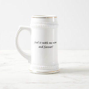 Gott ist mit mir Stein-Tasse Bierglas