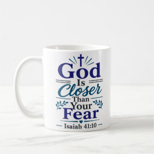 Gott ist näher als deine Angst Spirituelles Glaube Kaffeetasse