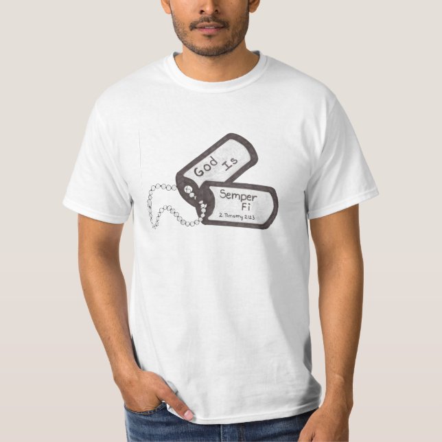 Gott ist Semper FI T-Shirt (Vorderseite)