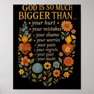 Gott ist so viel größer als dein Zweifel Christlic Poster