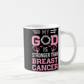 Gott ist stärker als Brustkrebsbewusstsein Kaffeetasse