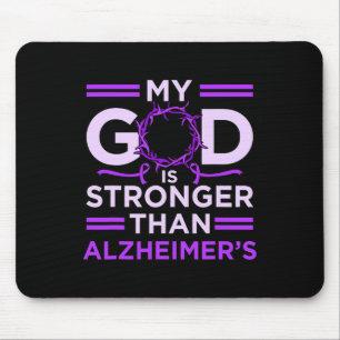 Gott ist stärker als Heimerheimer's Awareness Purp Mousepad
