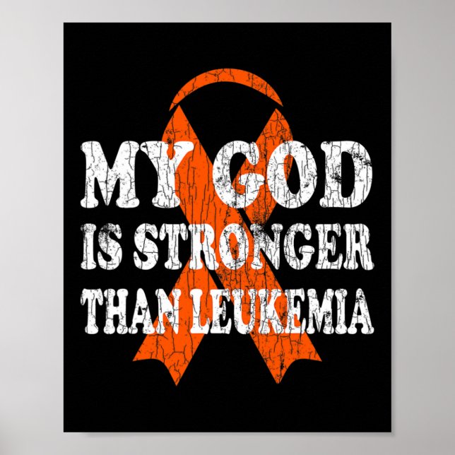 Gott ist stärker als Leukämie glückliches Bewussts Poster (Vorne)