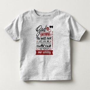 Gott ist treu – 1. Korinther 10,13 Bibelvers Kleinkind T-shirt