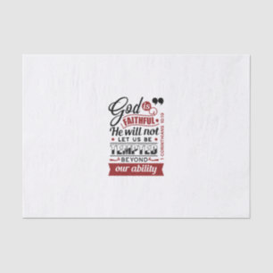 Gott ist treu – 1. Korinther 10,13 Bibelvers Seidenpapier