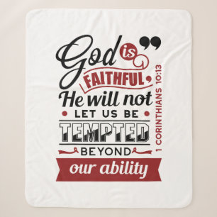 Gott ist treu – 1. Korinther 10,13 Bibelvers Sherpadecke