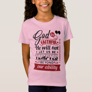 Gott ist treu – 1. Korinther 10,13 Bibelvers T-Shirt