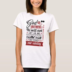 Gott ist treu – 1. Korinther 10,13 Bibelvers T-Shirt