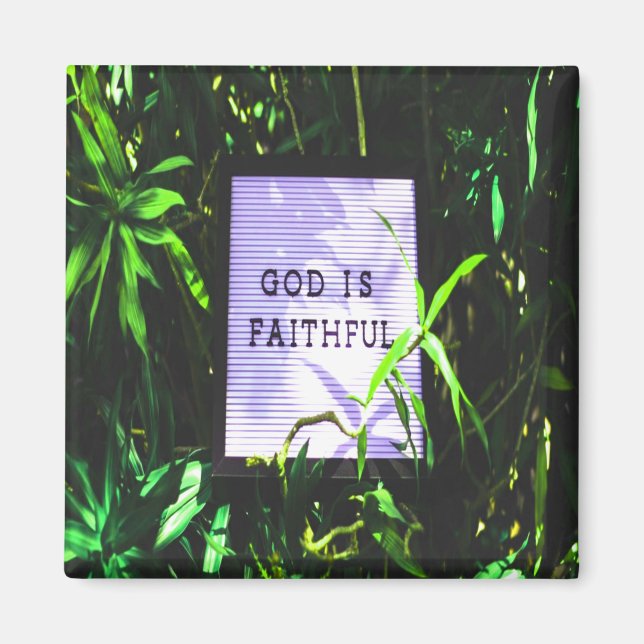 Gott ist treu Christlich Magnet (Vorne)