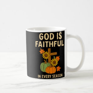Gott ist treu Herbst Christlicher Bibelvers Kürbis Kaffeetasse