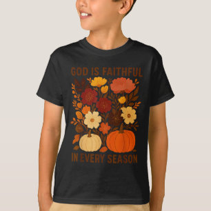 Gott ist treu in jeder Jahreszeit, Floral Herbst T-Shirt
