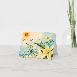 Gott ist über die gesamte Original Art Lilly Grußk Dankeskarte