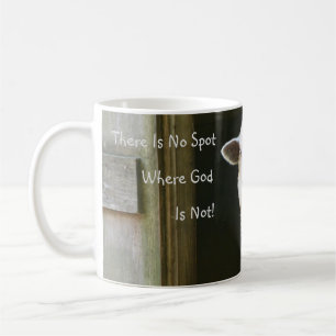 Gott ist überall Schafe Kaffeetasse