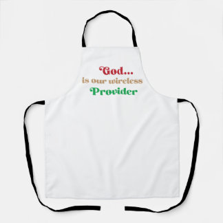 Gott ist unser drahtloser Provider Gott ist puff F Schürze