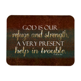 Gott ist unsere Zuflucht Christliche Verse Brown/G Magnet