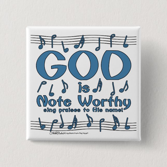 Gott ist wert Worthy Button (Vorderseite)