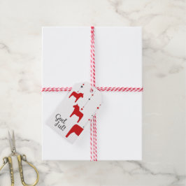 Gott jul! Dala Horse Geschenktag Geschenkanhänger